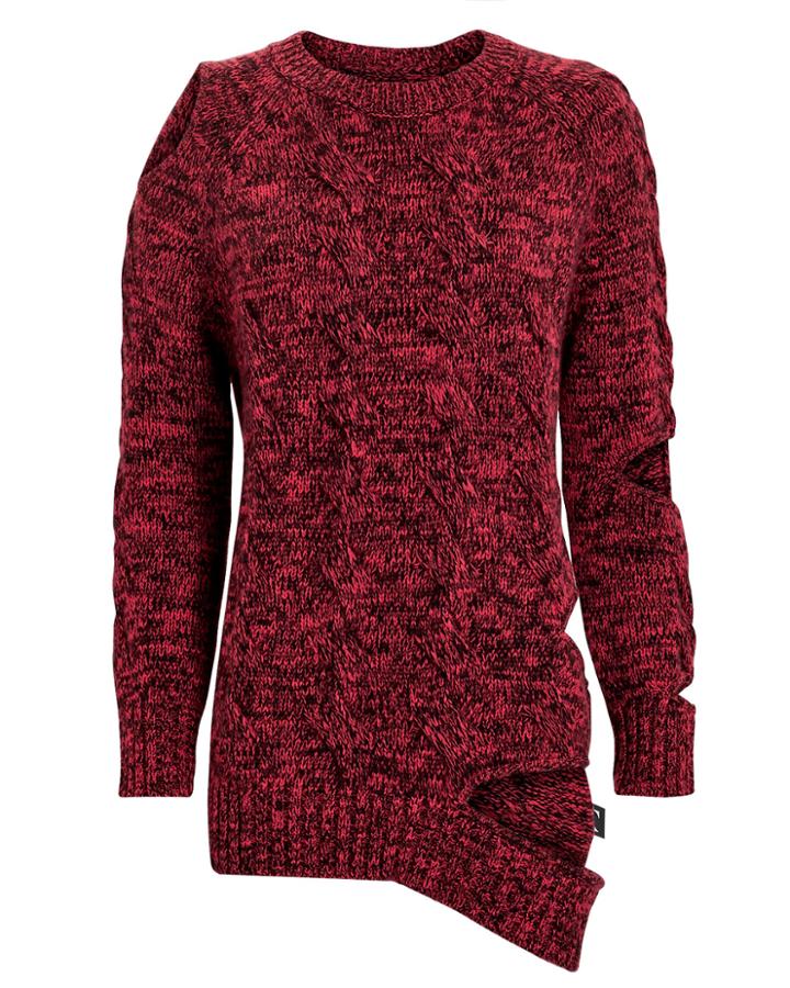 Zoe Jordan Haston Cutout Sweater Red P