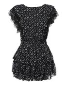 Love Shack Fancy Loveshackfancy Katie Ruffle Mini Dress Black P