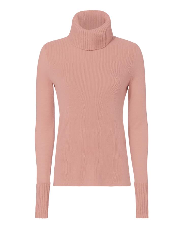 Veronica Beard Asa Blush Cashmere Turtleneck