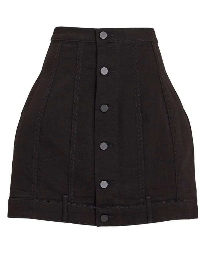 Alexander Wang Seamed Black Rinse Skirt Black 24