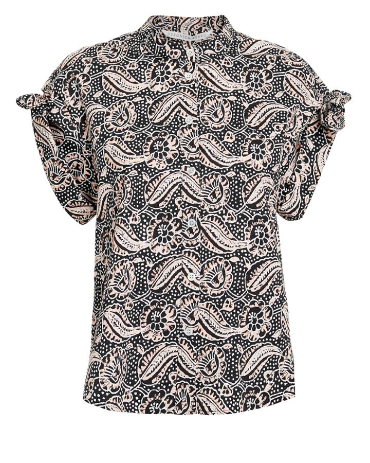 Veronica Beard Sanaa Floral Shirt Dark Floral 6
