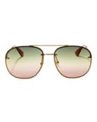 Gucci Glitter Aviator Sunglasses Gold 1size