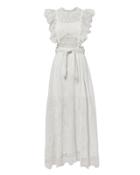 Nightcap Clothing Eyelet Apron Dress White P