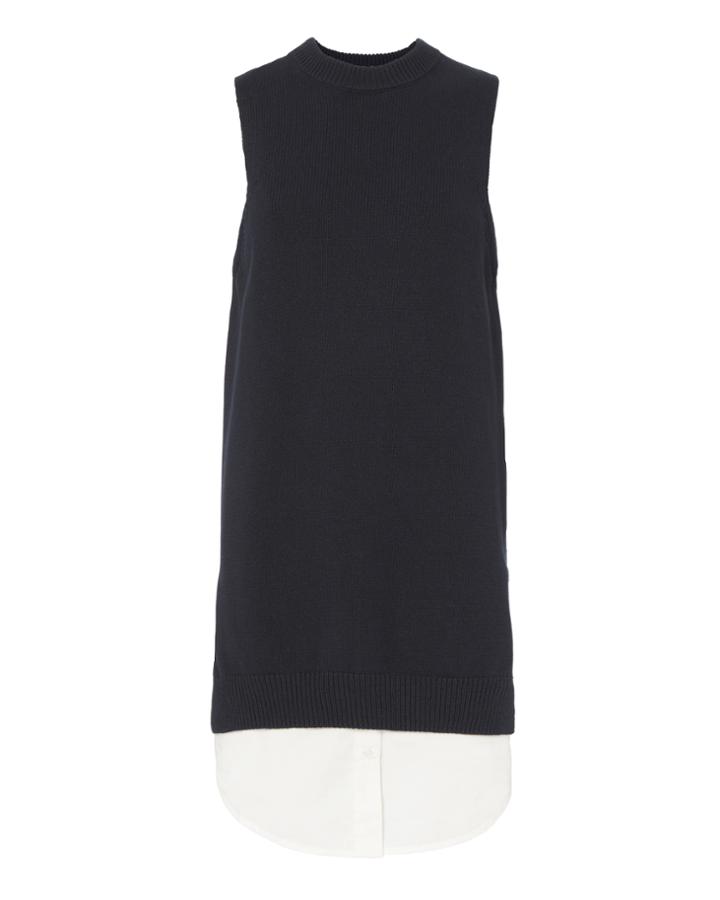 Brochu Walker Calder Layered Navy Sweater Dress