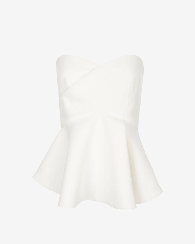 Derek Lam 10 Crosby Corset Flare Strapless Top