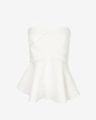 Derek Lam 10 Crosby Corset Flare Strapless Top