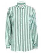 Birds Of Paradise Birds Of Paradis Grace Striped Shirt Green/white L