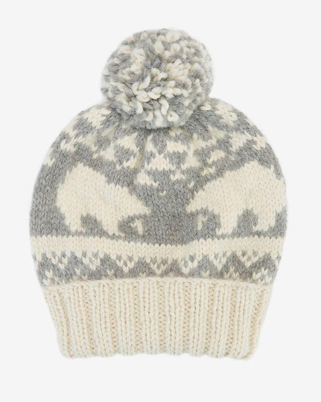 Eugenia Kim Noel Intarsia Bear Pom Hat