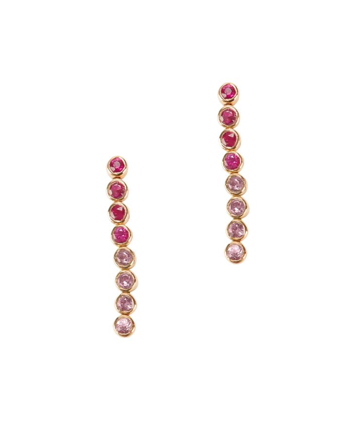 Shebee Pink Sapphire Drop Earrings