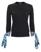 Emilio Pucci Scarf Sleeve Sweater Black S