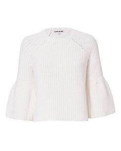 Elizabeth And James Carolina Flutter Sleeve Crop Sweater