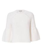 Elizabeth And James Carolina Flutter Sleeve Crop Sweater