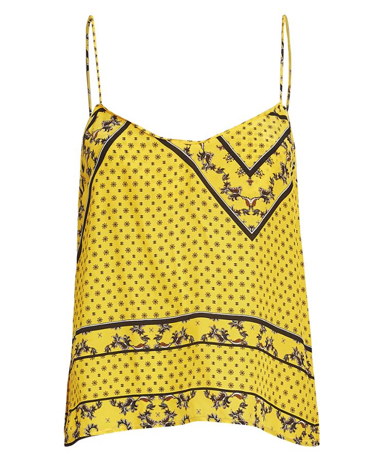 Ganni Mix Print Tank Yellow/print 38