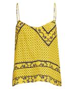 Ganni Mix Print Tank Yellow/print 38