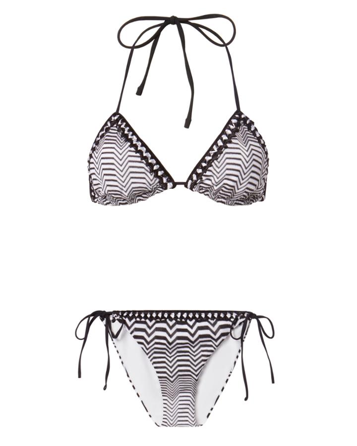 Missoni Mare Black And White Zig Zag Bikini Black/white 40