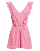 Paloma Blue Liza Ruffle Playsuit Red/pink/print P