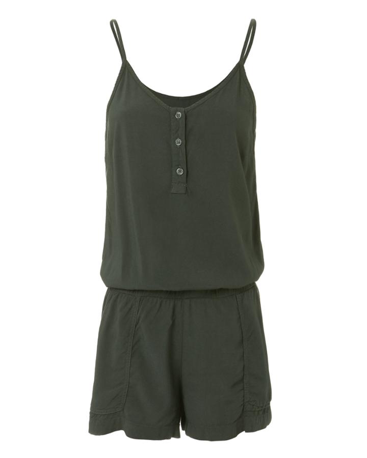 Monrow Henley Romper Green S
