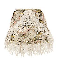 Tryb212 Alice Print Lace Skirt