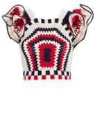 Ulla Johnson Caia Knit Top Red/navy/ivory M