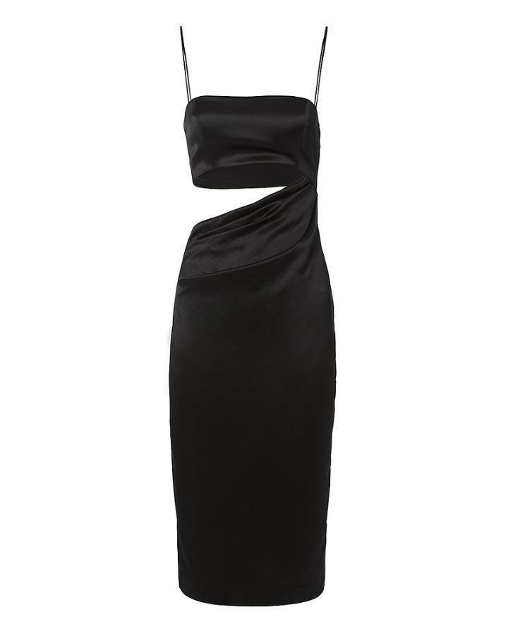 Misha Selina Cutout Detail Dress Black Zero
