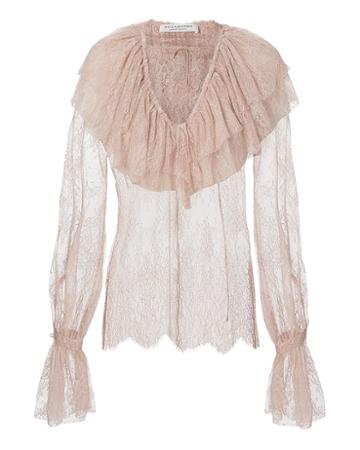 Philosophy Di L.serafini Philosophy Di Lorenzo Serafini Lace Ruffle Top Blush 40