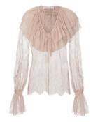Philosophy Di L.serafini Philosophy Di Lorenzo Serafini Lace Ruffle Top Blush 40