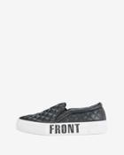 Joshua Sanders Quilted Leather Slip On Sneaker: Black