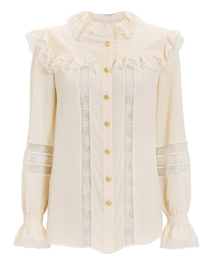 Philosophy Di L.serafini Philosophy Di Lorenzo Serafini Victorian Lace Blouse White 42
