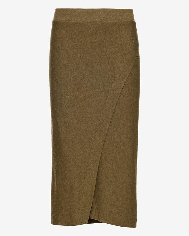 Enza Costa Exclusive Wrap Midi Skirt