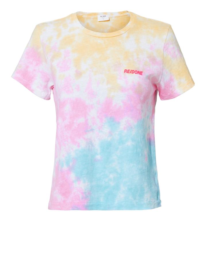 Re/done Tie Dye Mini Logo Classic T-shirt Multi P