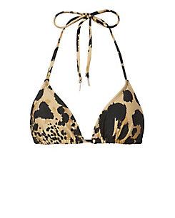 Zimmermann Animal Print Triangle Bikini Top