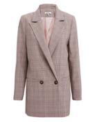 Ganni Hewitt Pink Plaid Jacket Pink Plaid 38