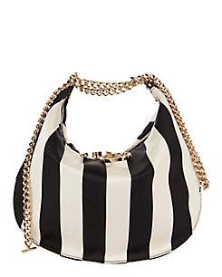 Nina Ricci Kuti Stripe Satin Chain Bag