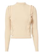 Philosophy Di Lorenzo Serafini Gold Piping Ruffle Knit Sweater