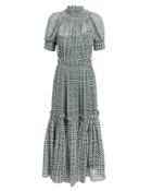 Proenza Schouler Printed Midi Dress Blue/black/white Zero