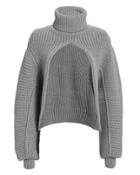 Alexander Wang Split Turtleneck Sweater Grey P