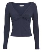 Alc A.l.c. Savannah Rib Knit Top Navy M