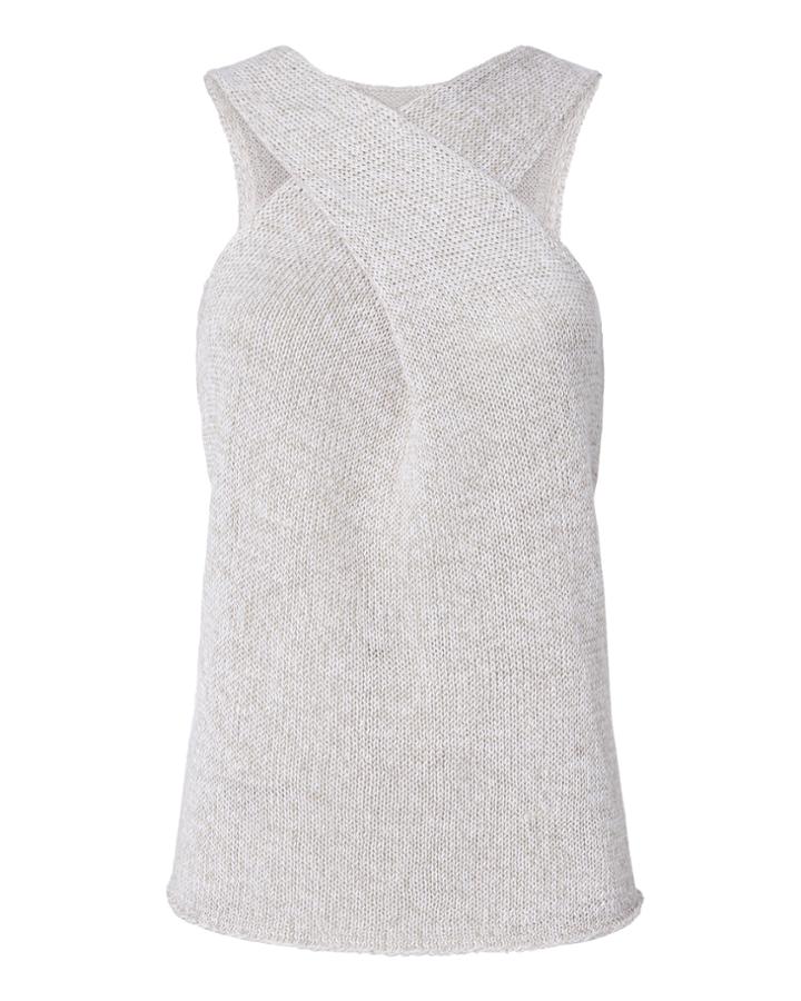 Brochu Walker Ines Wrap Sweater Tank Grey-lt M
