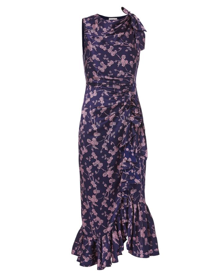 Cinq A Sept Cinq  Sept Nanon Printed Dress Purple 2