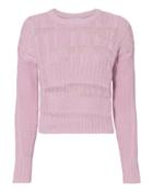 Exclusive For Intermix Intermix Leilani Mixed Cable Knit Sweater Pink-lt 2 P