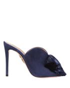 Aquazurra Aquazzura Lotus Blossom Tassel Mule Sandals Navy 38.5