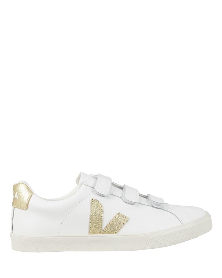 Veja V-lock Gold Low-top Sneakers White/gold 39