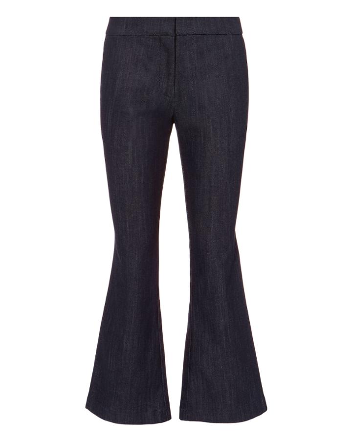 Derek Lam 10 Crosby Denim Crop Flare Trousers Denim-drk Zero