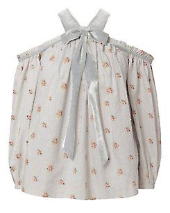 Needle & Thread Needle &amp; Thread Cold Shoulder Velvet Accent Top