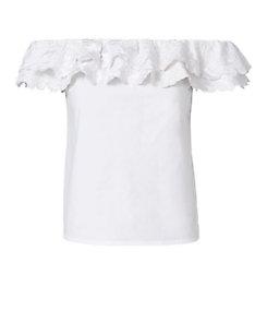 Exclusive For Intermix Izzie Embroidered Off Shoulder Top