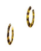 Cult Gaia Kennedy Tortoise Acetate Hoops Brown 1size