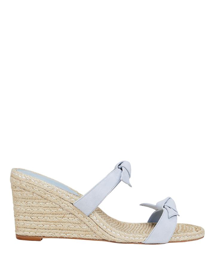 Alexandre Birman Clarita Double Bow Wedges Periwinkle 39