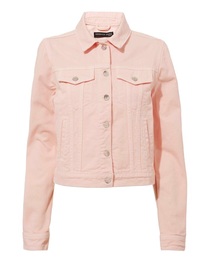 Veronica Beard Rowan Jean Jacket Pink P