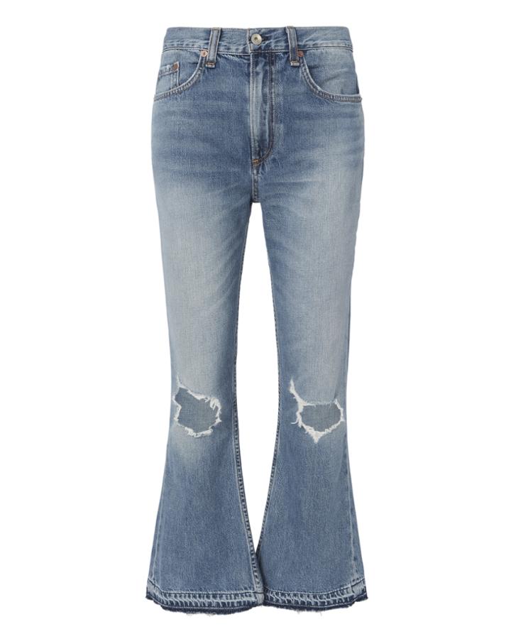 &quot;rag & Bone Carls Vintage Crop Flare Jeans&quot;