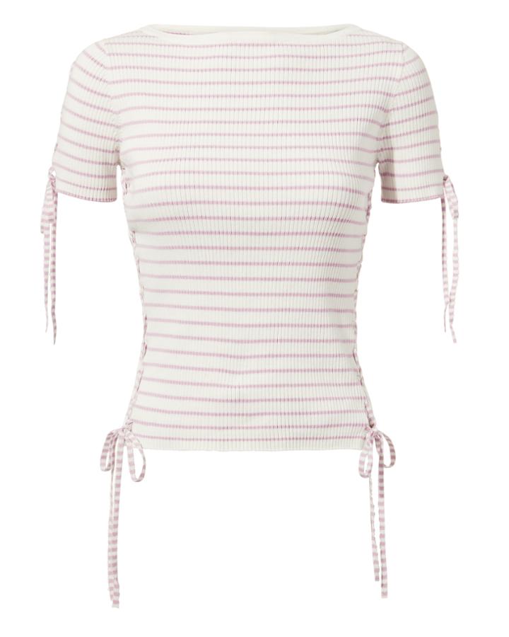 Tabula Rasa Askia Striped Knit Top White P